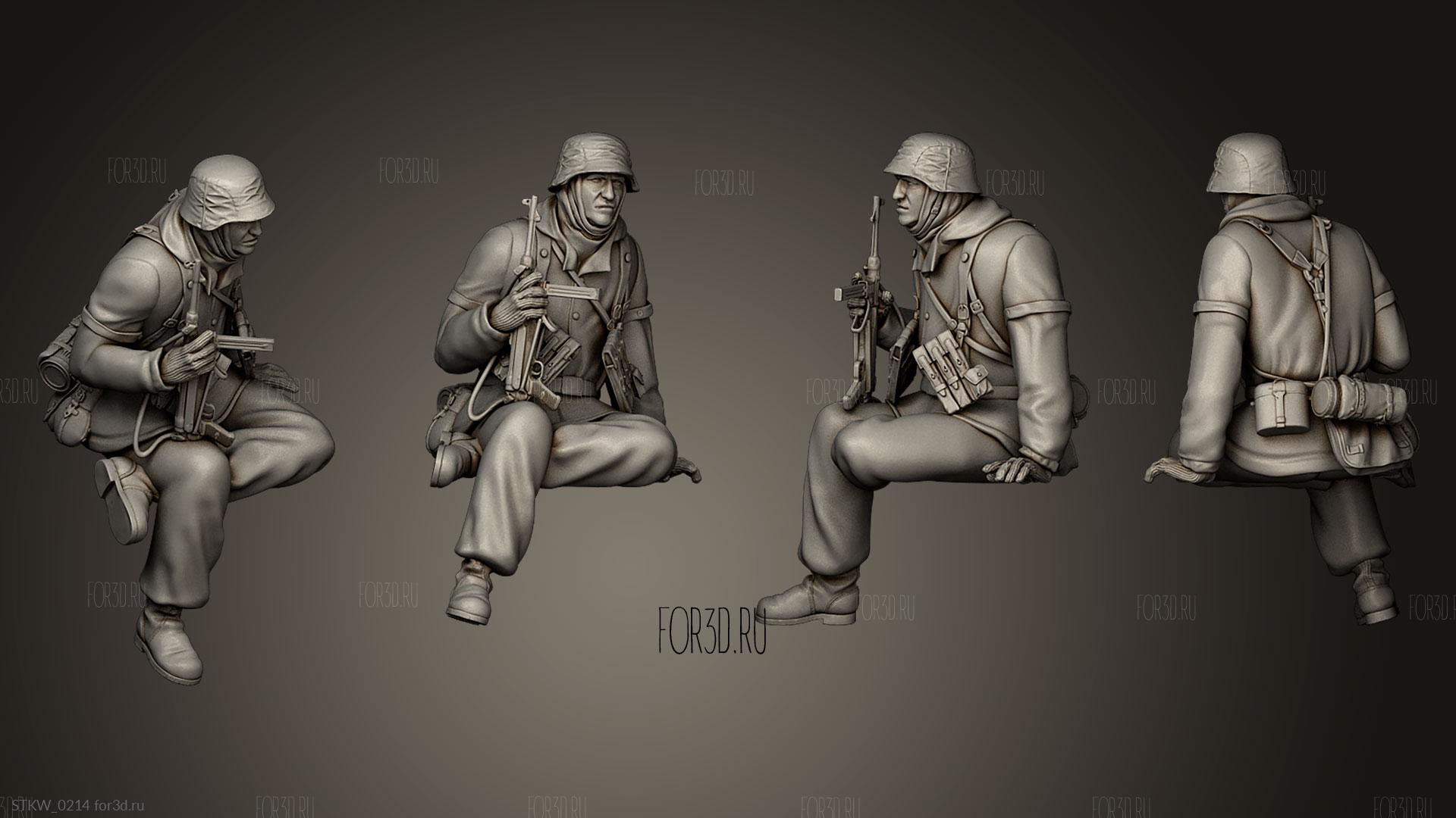 German Soldiers 32 3d Stl Model For Cnc 